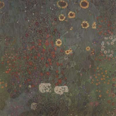 Gustav Klimt Farm Garden with Sunflowers (mk20)